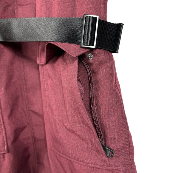 The North Face Winter Parka Faux Fur Hood Belted Jacket Fur Hood Maroon Women XS - Picture 5 of 9